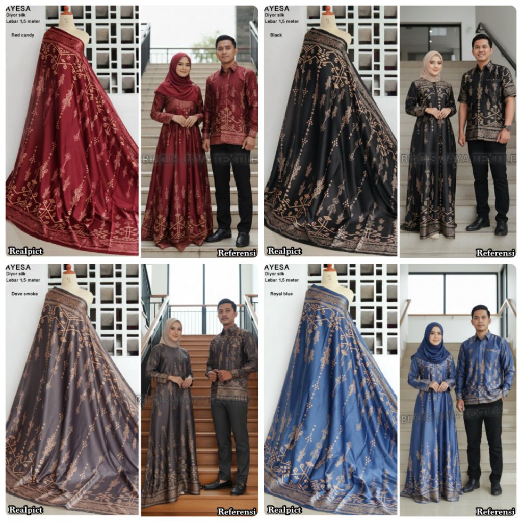 dr sil origonal motif AYESA//Kain Silk motif etnik//kain seragaman//bahan baju couple