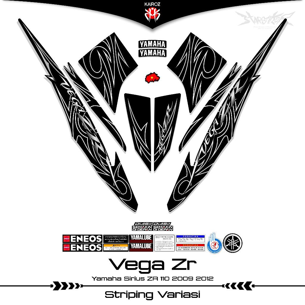 STRIPING YAMAHA VEGA ZR 110 LAMA K8 STIKER STICKER VARIASI SIRIUS 2008 2009 2010 2011 2012
