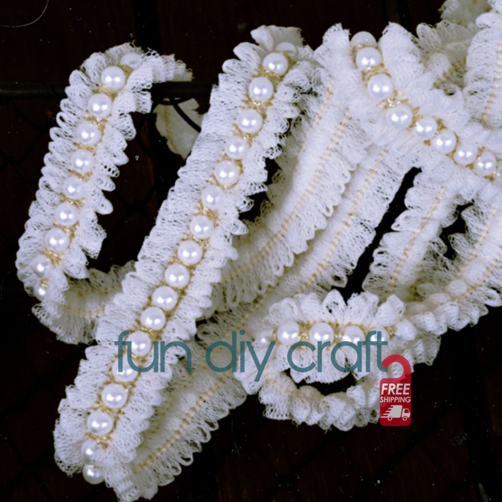 RENDA SERUT - RENDA SERUT MUTIARA - RENDA MUTIARA PER YARD