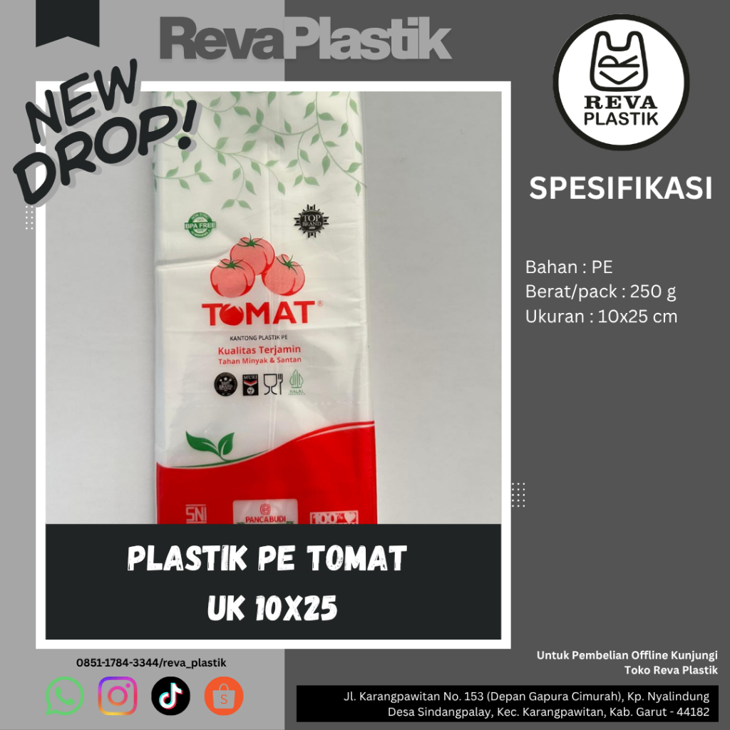 Plastik PE Tomat uk 10x25