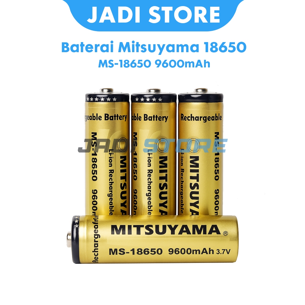 Baterai Mitsuyama Rechargeable MS-18650 6800mAh 6800 mAh 3.7V 3.7 V 18650 Besar Charger Cas Ultra Po