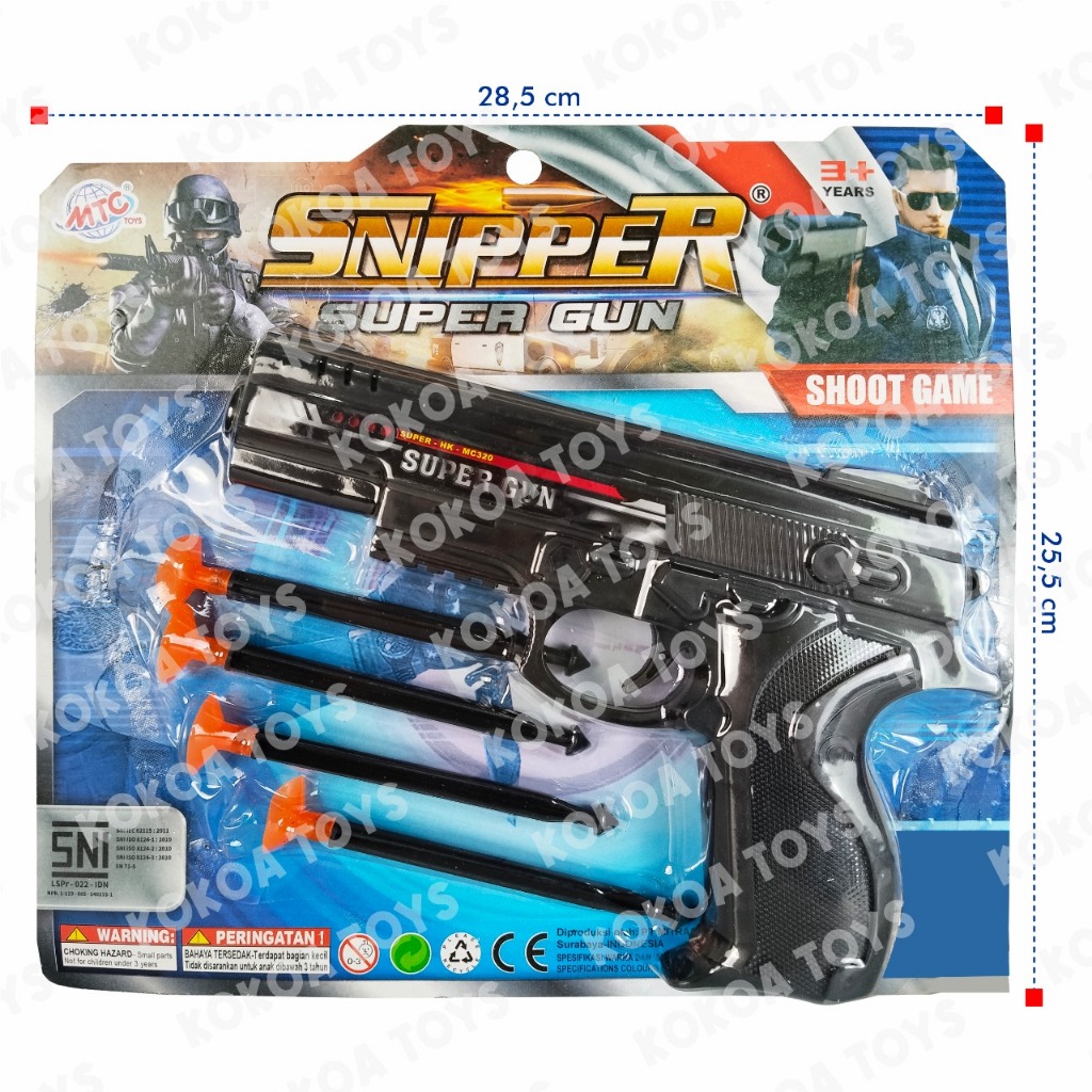 MAINAN PISTOL SET PELURU EMPUK "SHOOT GAME" PISTOL MAINAN SENJATA MAINAN