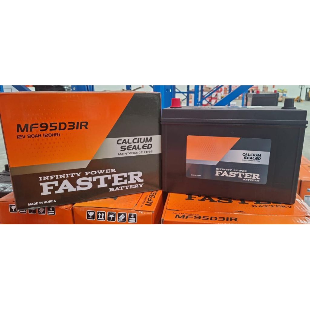 Aki MF Faster 95D31R (12V 80Ah) Korea brand