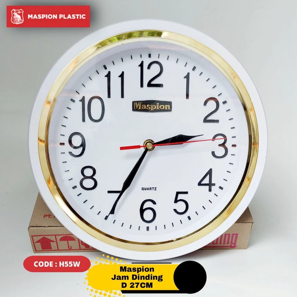 Maspion Jam Dinding H 555 W Kuning