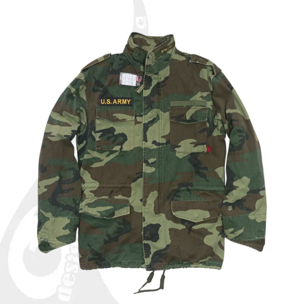vintage jaket parka m65 rothco ultraforce woodland size small reguler