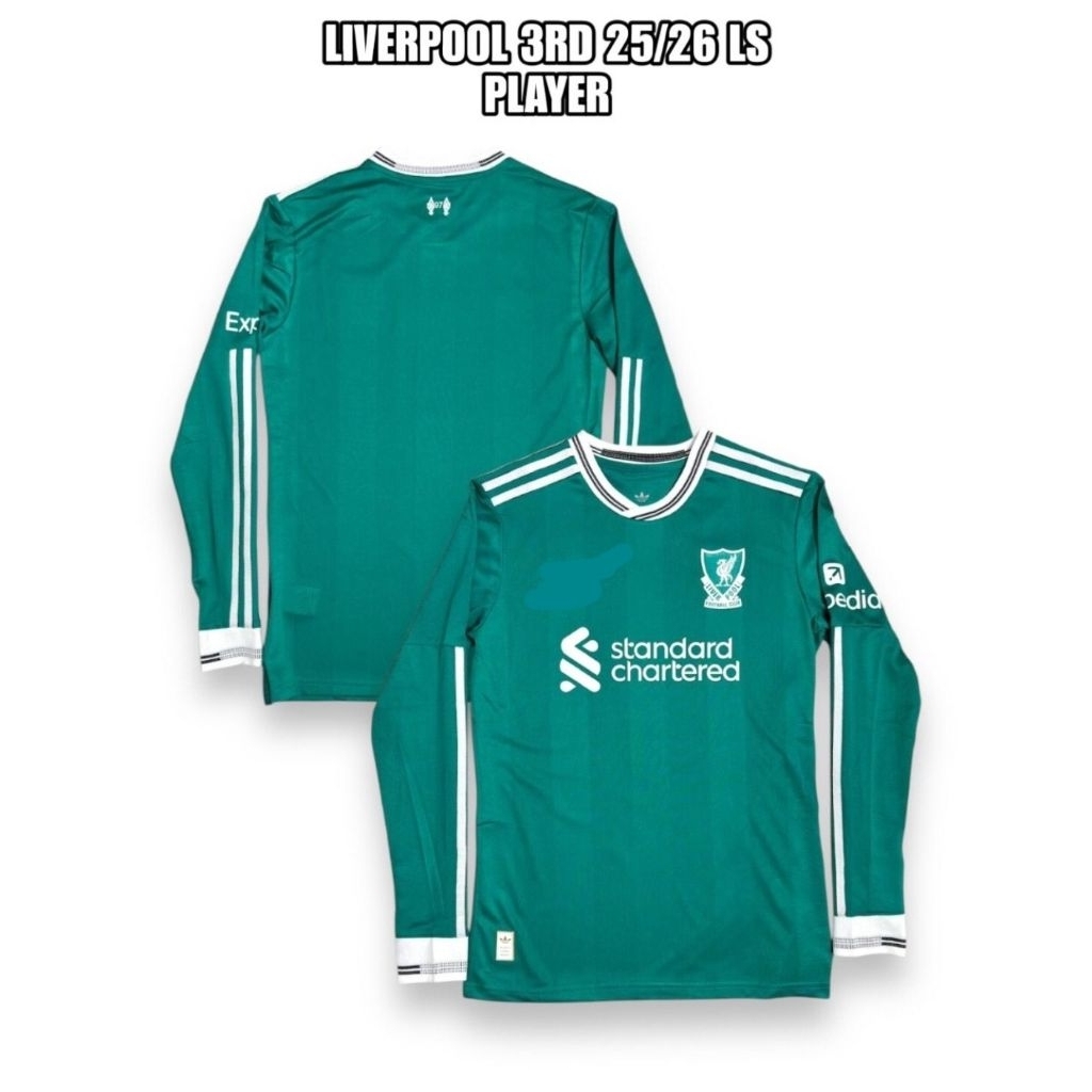 Jersey Kaos Baju Bola FC Liverpool Liverpul Liverpol FC LFC Home Away 3rd Third Green Hijau Longslee