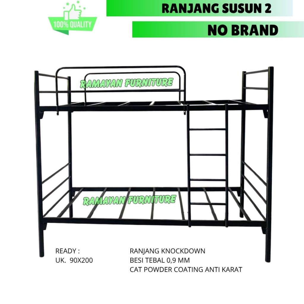 RANJANG SUSUN RANJANG TINGKAT TEMPAT TIDUR SUSUN BUNKBED BESI