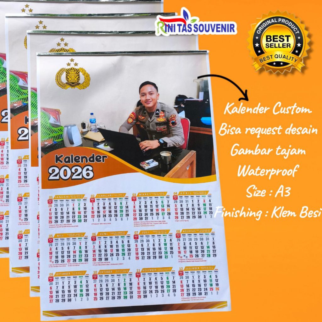 Cetak Kalender Dinding Custom Desain Kalender Dinding Free Desain