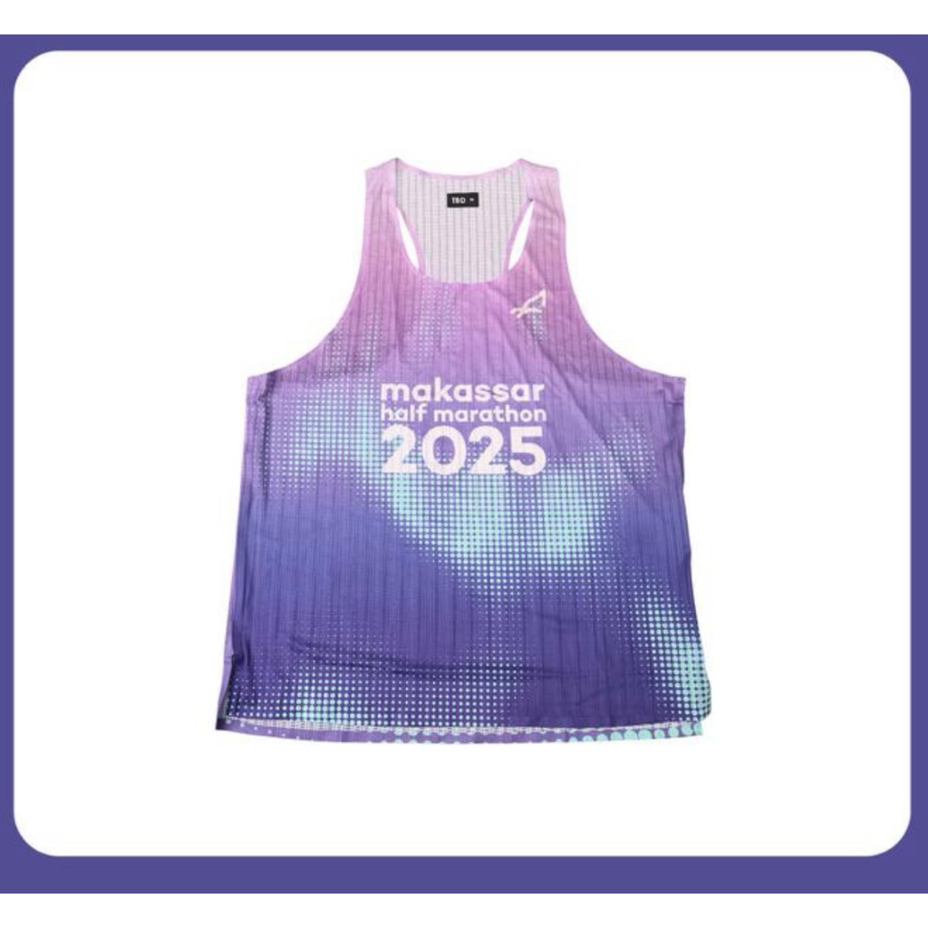 Jersey Running TBD x Makassar Half Marathon singlet / muscle tee BUY 1 GET 1