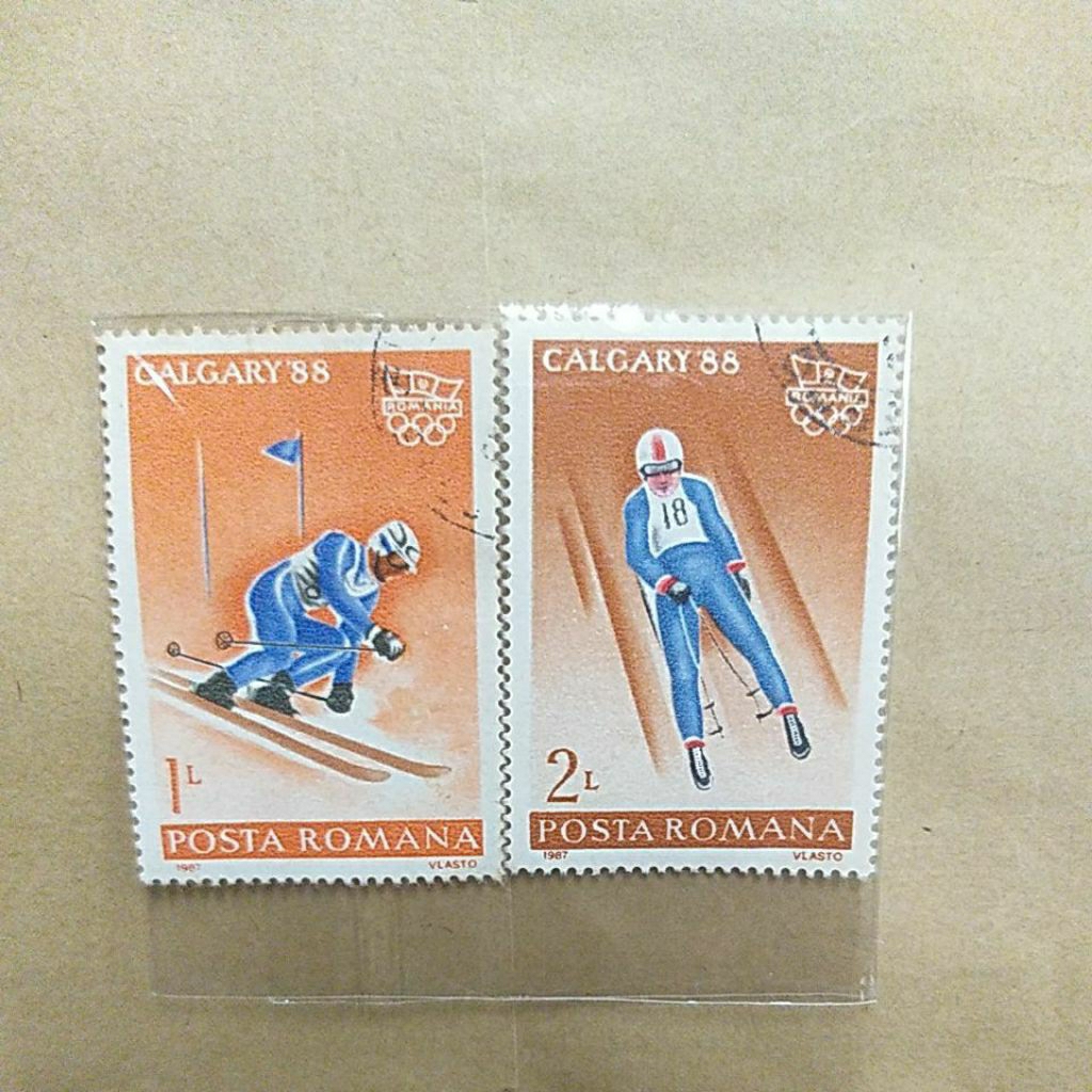 Set Prangko Peringatan Olimpiade Musim Dingin Calgary 1988 Rumania (Posta Romana)