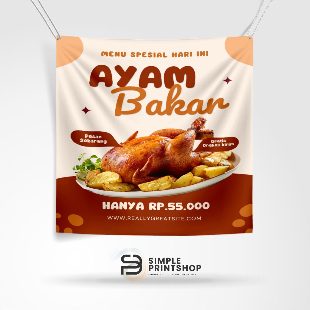 Spanduk Banner Ayam Bakar Free Custom Design