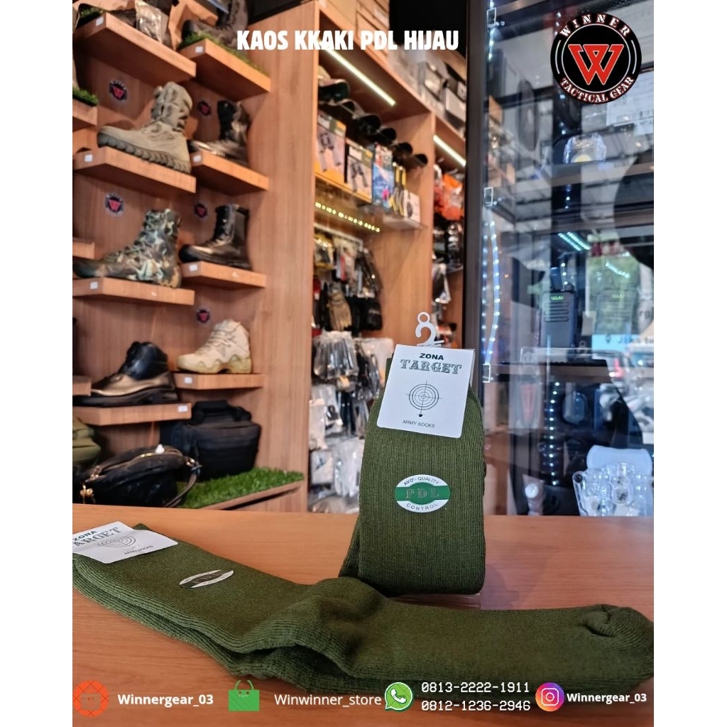 Kaos kaki Pdl Hijau import Tactical