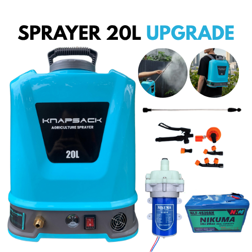 Sprayer Elektrik 20 Liter - Tangki Gendong Upgrade Pompa Jumbo NIkuma N2828 - Aki LiFepo4 14v 20Ah