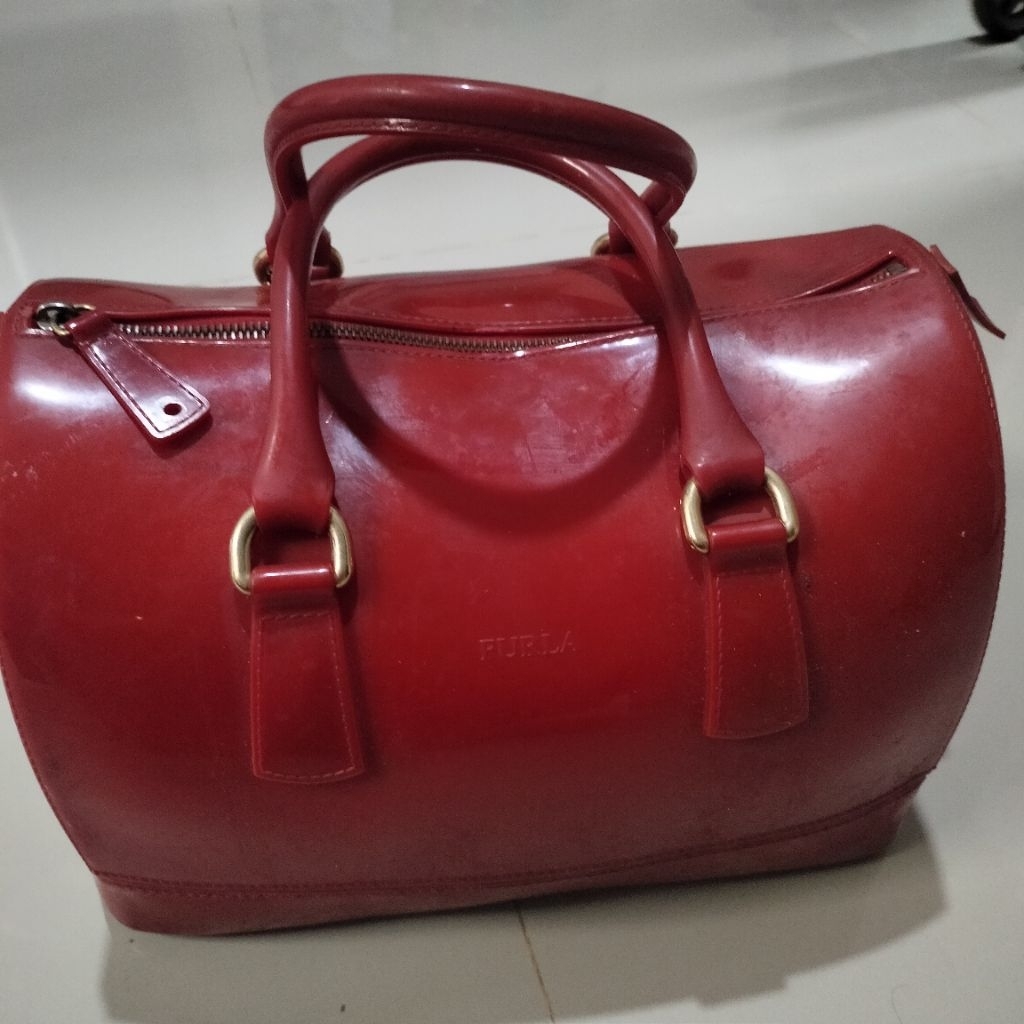Tas Furla Candy Jelly Bag Red