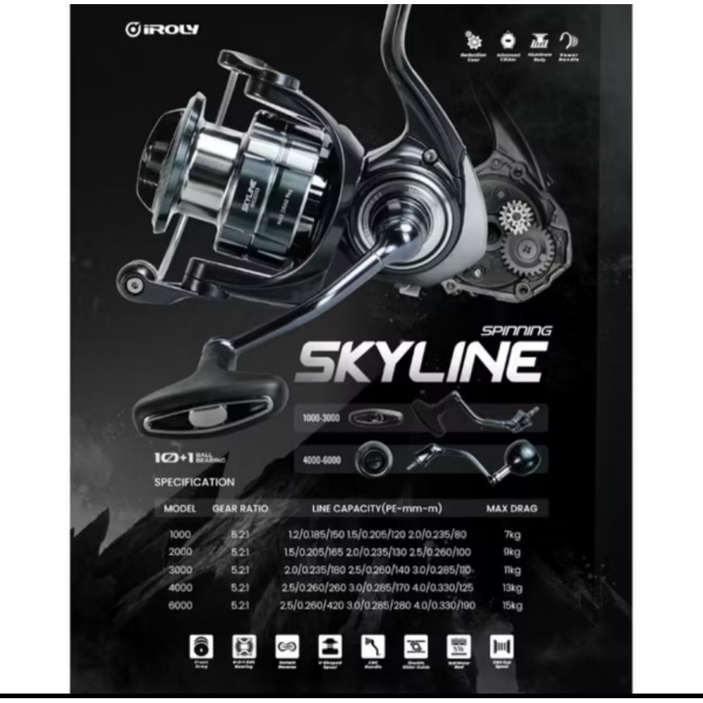 Reel IROLY SKYLINE SW POWER HANDLE 4000 6000