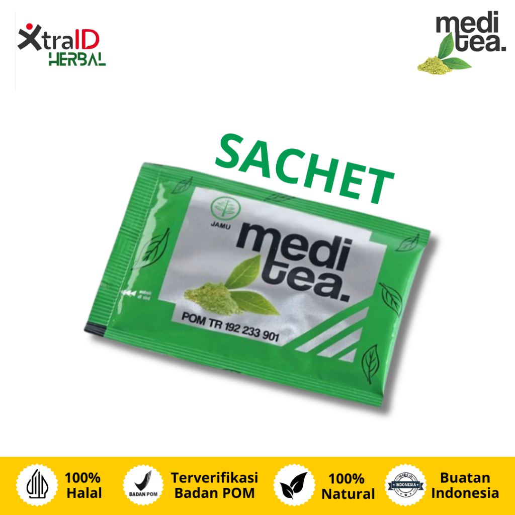 Meditea Sachet Original - Teh Herbal Tumor Kanker Benjolan Kanker Payudara Serviks Metastasis