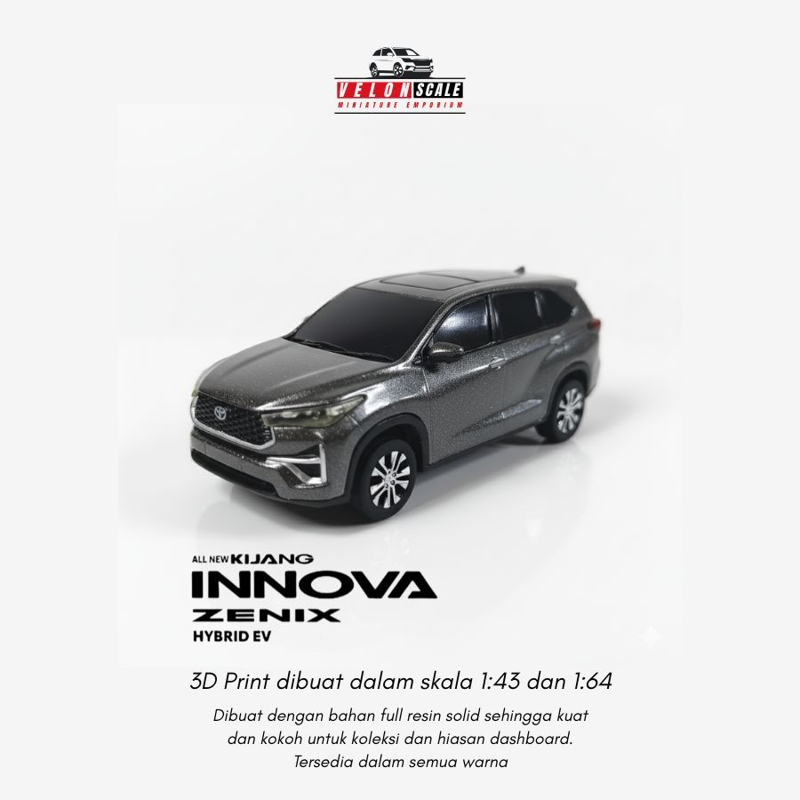 VELONSCALE | Diecast Miniatur 3D Print Toyota Innova Zenix Skala 1:43 Full Custom & plat