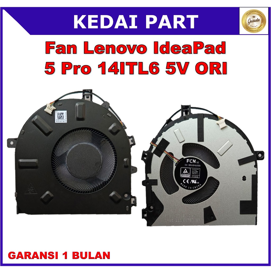 Fan Lenovo Ideapad 5 Pro 14ITL6 82L3 Pro-14ACN6 14IAP7 14ARH7 5F10S13957 5F10S13958 ORI