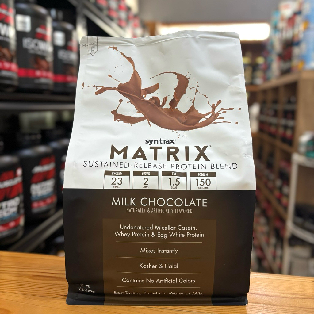 Syntrax matrix 5lbs sustained release protein blend whey protein micellar casein egg white protein