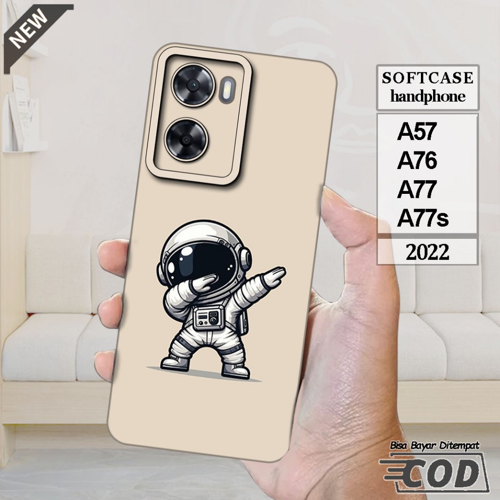 Case OPPO A57  -OPPO A76 -OPPO A77 -OPPO A77s  _Casing Silikon  hitam bening lentur elastis keren