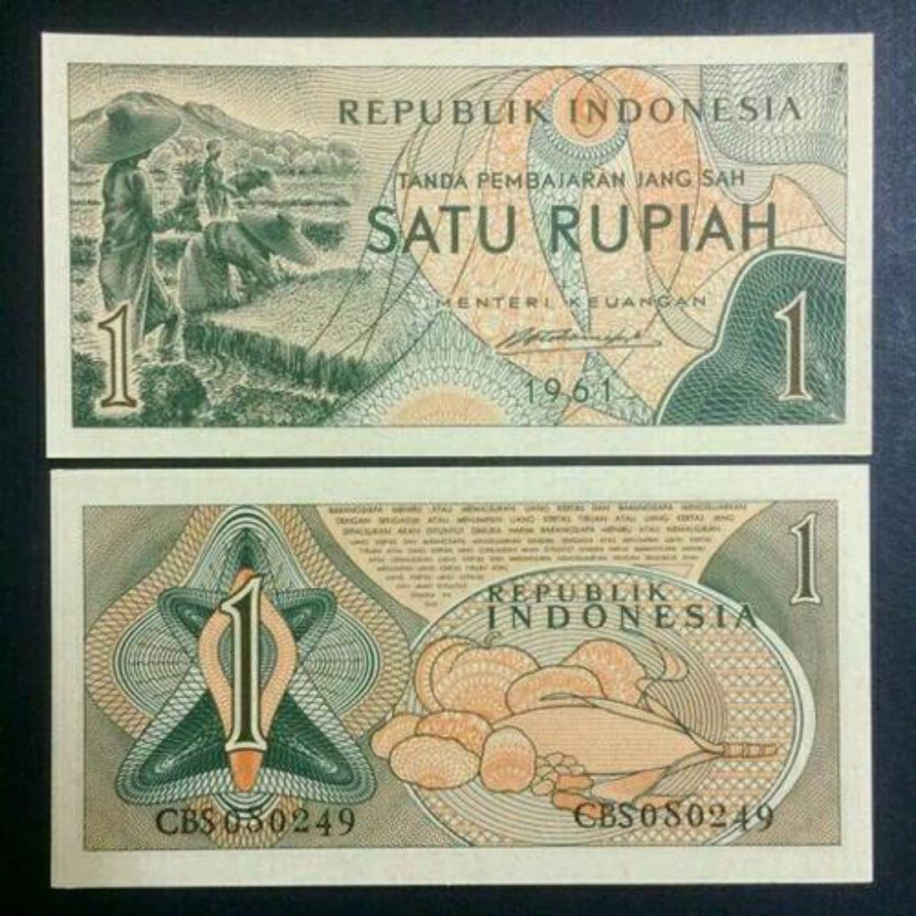 Uang kertas satu rupiah tahun 1961