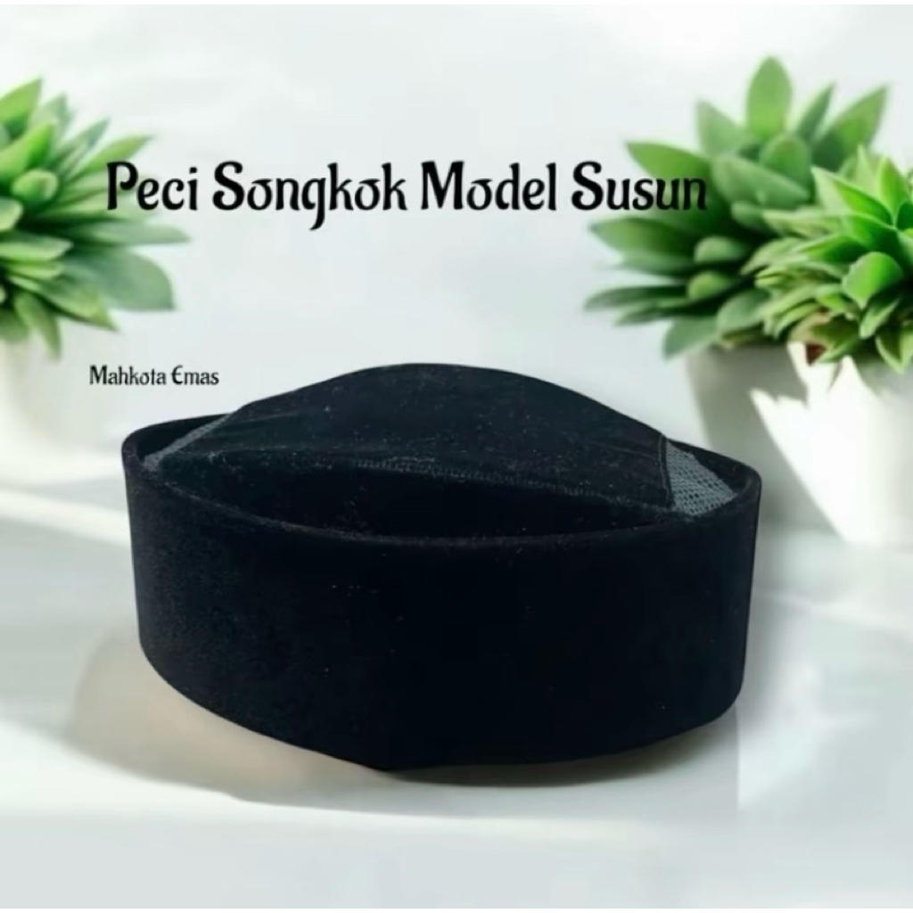 Peci Songkok Model Susun Tinggi 8 cm