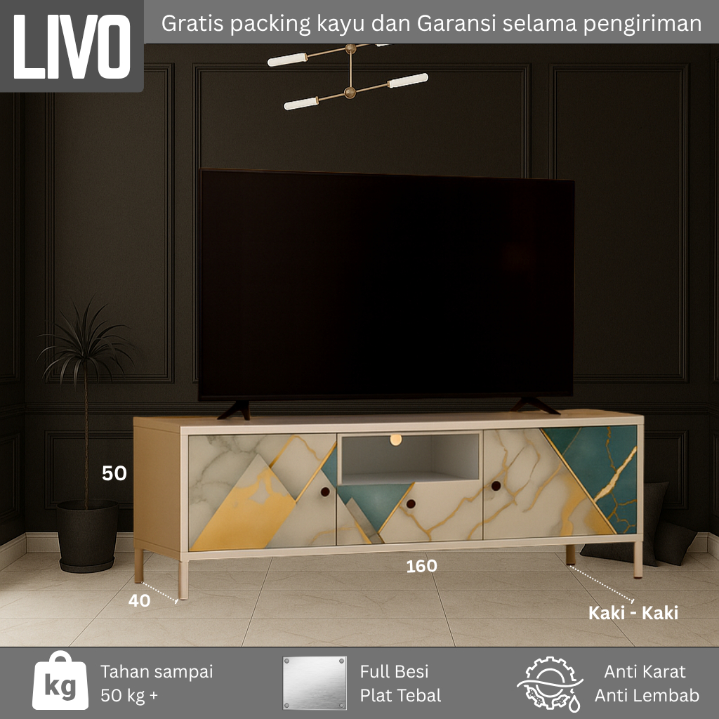 Meja Tv / Buffet Tv Bahan Full Besi Jumbo- Buffet Tv- Buffet TV Full Besi- TV Cabinet