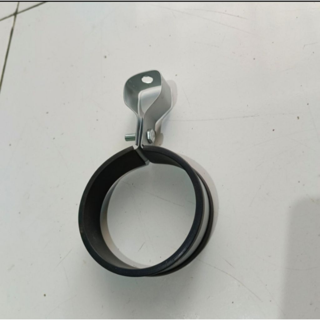 hanger clamp gantung rubber pipa 4 inch galvanis pake karet