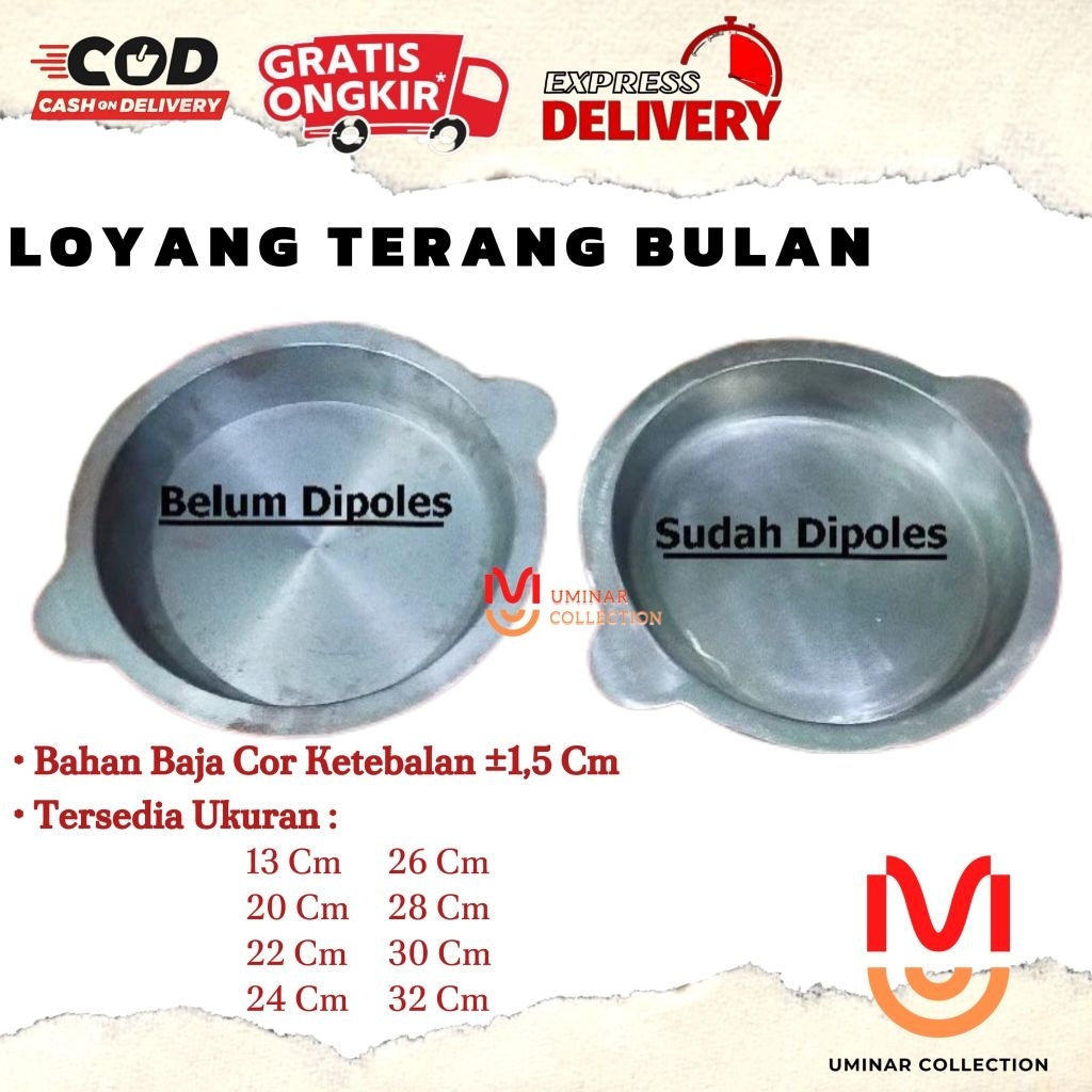 Loyang Terang Bulan | Loyang Martabak Manis | Tutup Loyang Terang Bulan Stainless | Cetakan Martabak