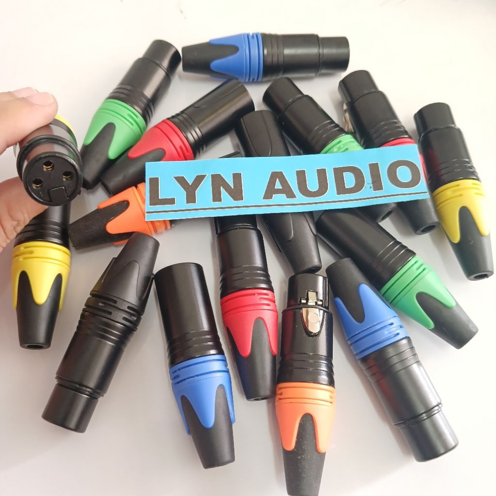 JACK CANON XLR 3 PIN FEMALE PIN GOLD BARANG IMPOR JACK MICROPHONE