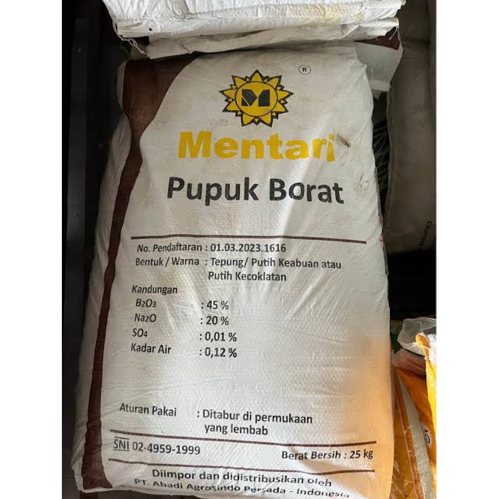 PUPUK BORATE MENTARI ORIGINAL 100% Kemasan Repack
