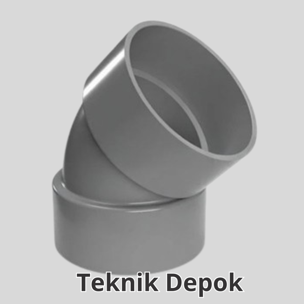 Elbow 12 inch D 45 Derajat Rucika PVC Sambungan Pipa Knee Knie Belokan Keni Fitting Pipa Paralon 300
