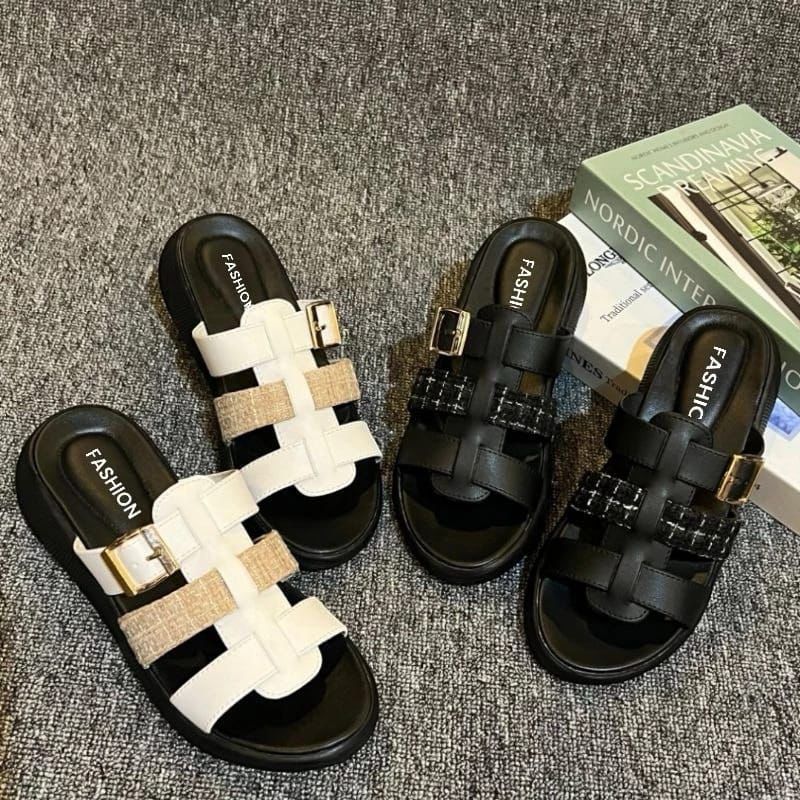 Sandal Wanita Platform Slip On Viral Hak 3 Cm Sandal Wanita Korean style Terbaru Sandal Wanita Remaj