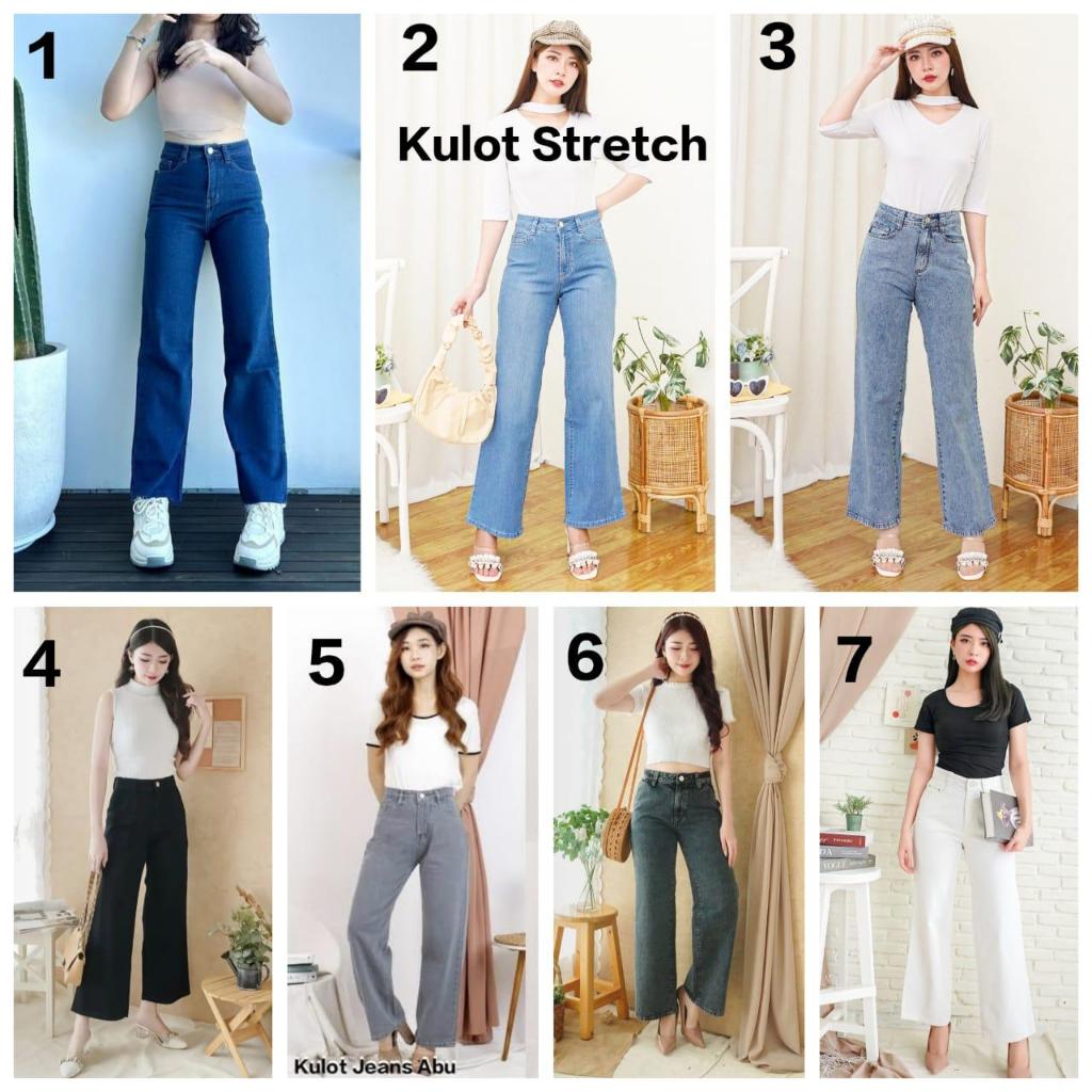 Celana Panjang Jeans Kulot Wanita Vivo Vizz V2 Premium Original