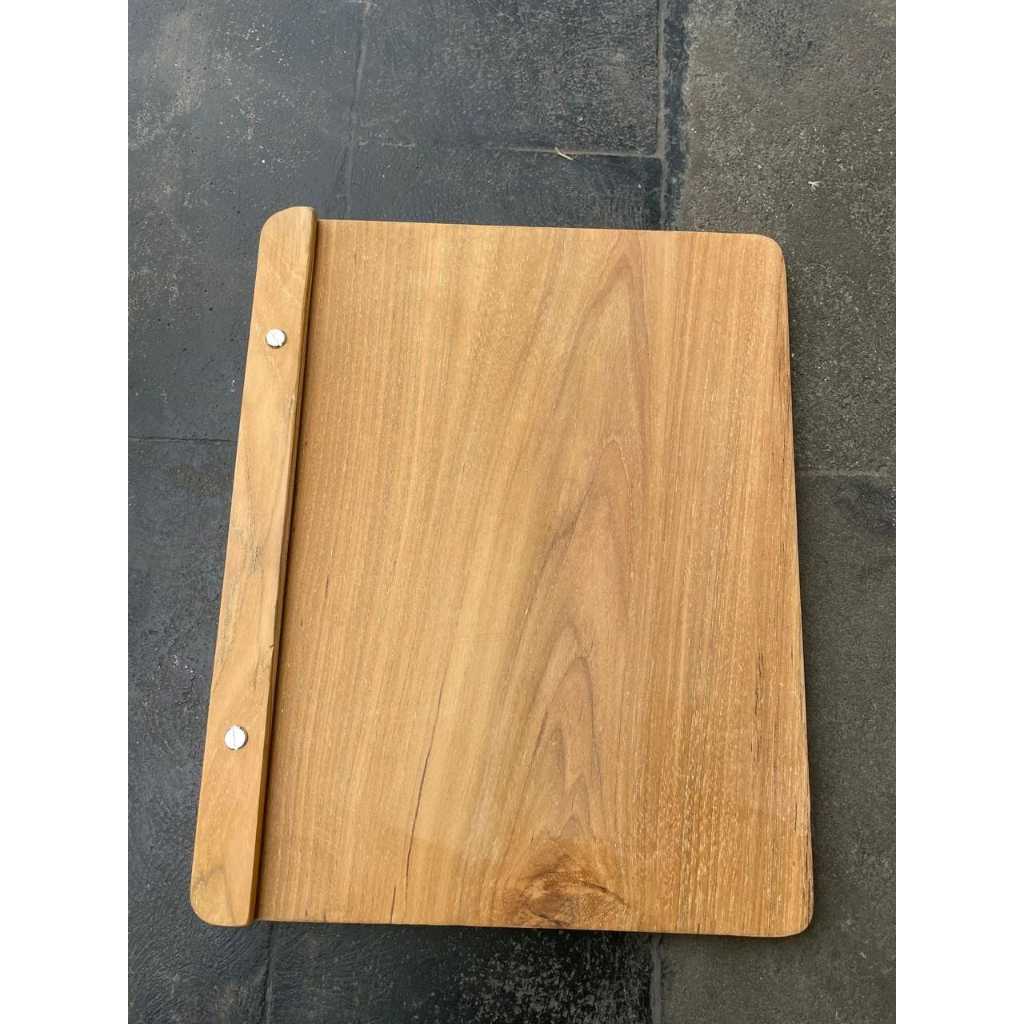 Menu Board A4 / Papan Menu Kayu Cafe Resto kayu jati