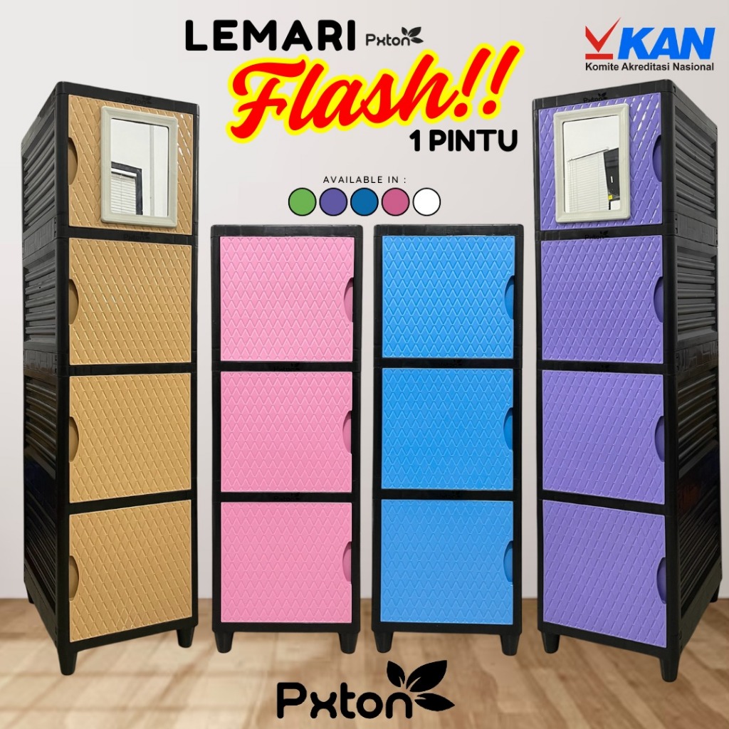 PXTON - LEMARI PAKAIAN PLASTIK FLASH / 2 SUSUN / 3 SUSUN / 4 SUSUN / 2 SUSUN  / 5 susun / Rak Pakaia