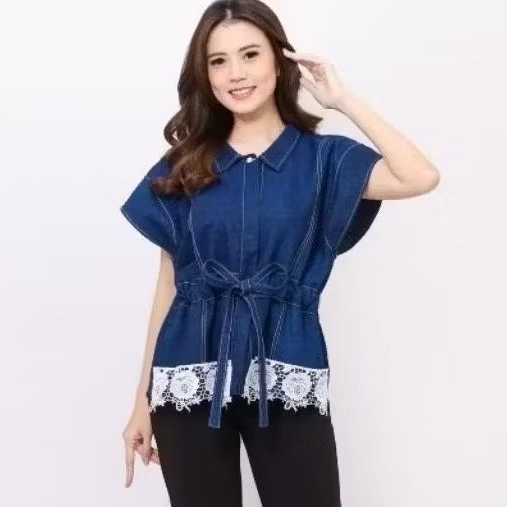 WhiteLabel.id - Jasmine Vest Denim/Vest denim premium/Outer Denim/Vest denim/Atasan Denim Vest/Denim