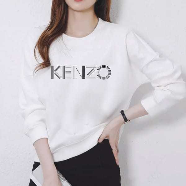 Kaos Atasan Lengan Panjang Wanita Dewasa Motif Kenzo Wanita Trendy Kekinian Kaos Long Sleeve Crewnec