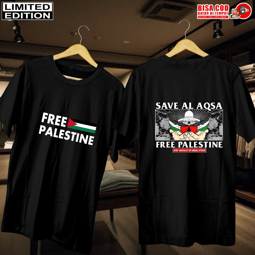 KAOS DISTRO HITAM JEPANG | BAJU KAOS PRIA WANITA | KAOS JEPANG PALESTINE SAVE AL AQSA| DISTRO KAOS P