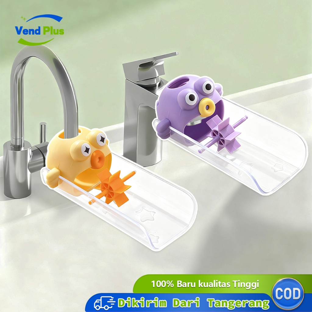 Pemanjang Kran Sambungan Kran Air Wastafel Extender Kartun Kepala Diperpanjang Panduan