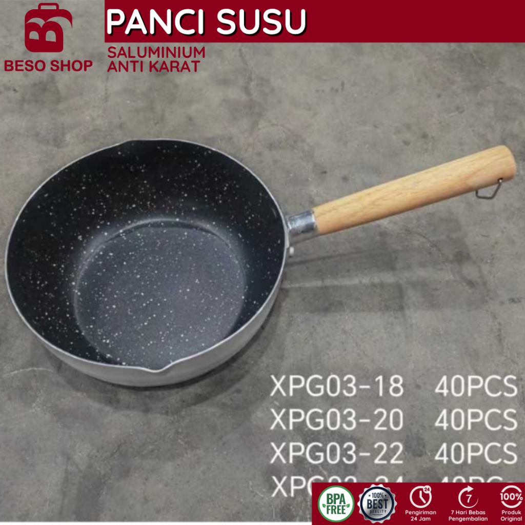 BESO SHOP Panci Aluminium Tebal Panci Aluminium Panci Sup Panci Mie Panci Bubur Panci Susu