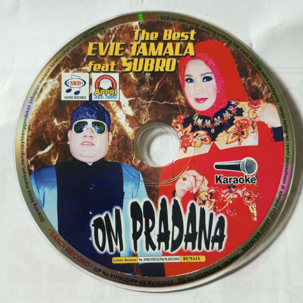 VCD Dangdut The Best Evie Tamala & Subro