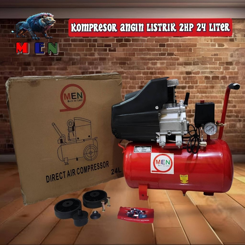 ORIGINAL MEN MESIN KOMPRESOR ANGIN 2HP MEN 25 LITER  KOMPRESOR ANGIN LISTRIK BISA COD