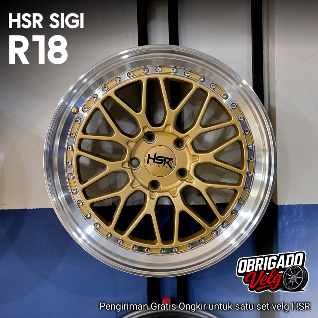 HSR Sigi R18 Velg 4 Pcs PCD 5X114 CRV INNOVA XPANDR CAMRY Ring 18 - HSR OBRIGADO VELG