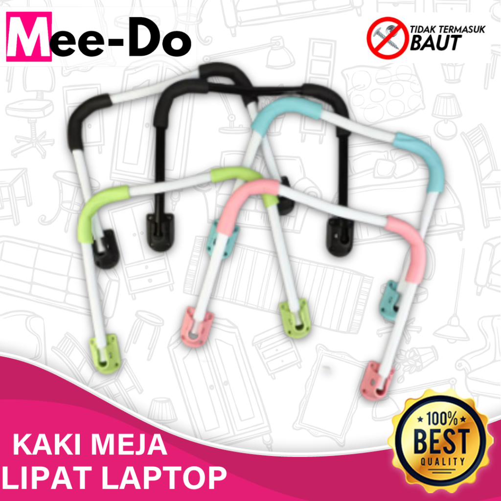 Kaki meja lipat laptop / Peretelan meja laptop / Meja belajar