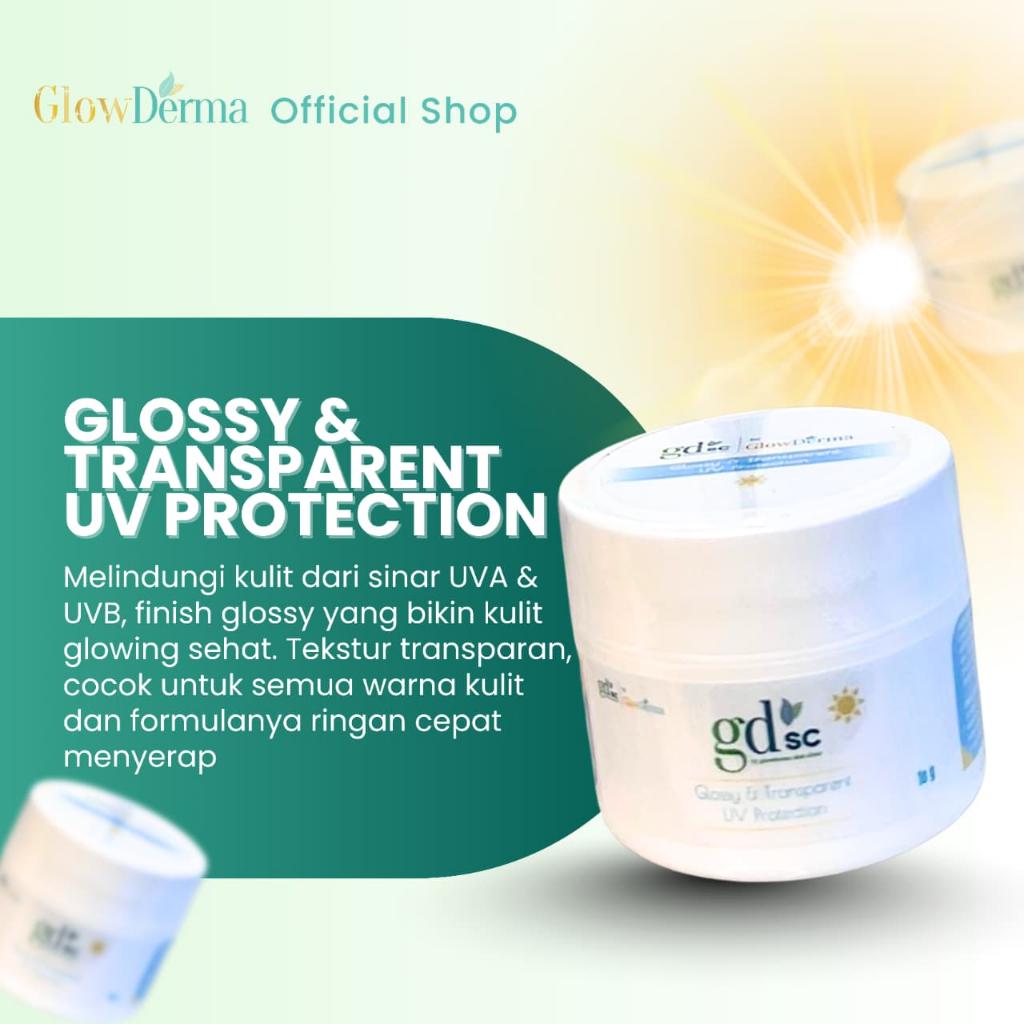 Sunblock Wajah Glossy Transparant |Glowing |BPOM |Sunscreen Terbaik |Pelindung Sinar Matahari|sunblo