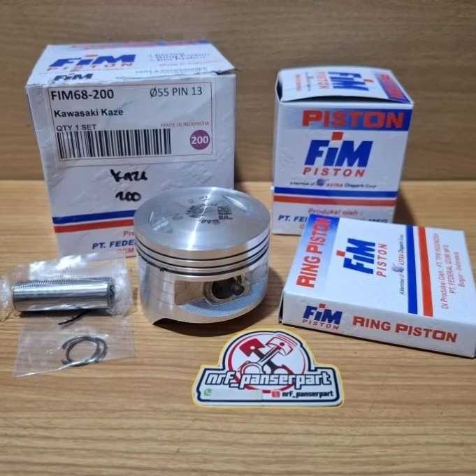 FIM68//PISTON KIT KAZE R PEN 13 MM 53/53,5/54/54,5/55/56 MM /SEHER SET RING KAWASAKI KAZE R BLITZ R 