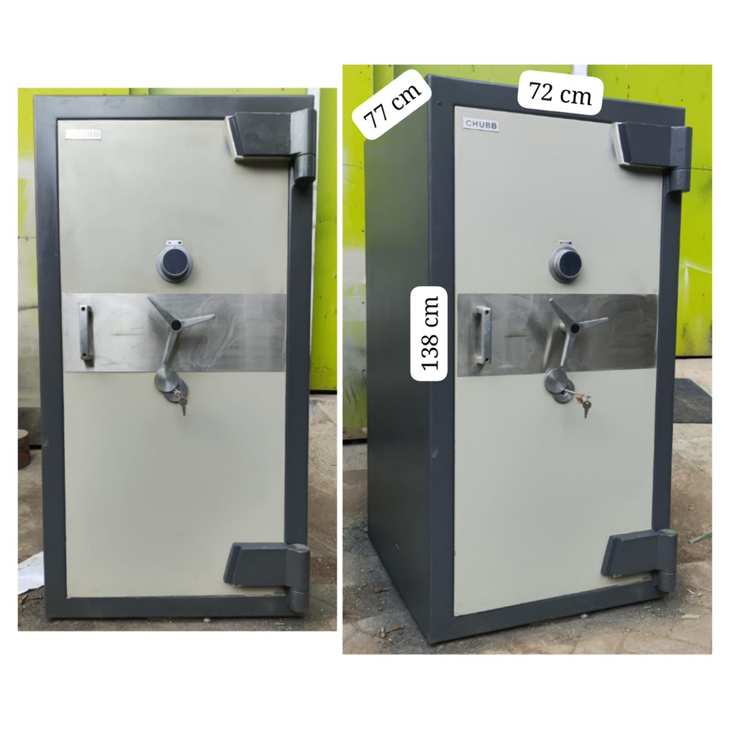 Brankas Chubbsafes MK-1 Tinggi 142 cm Brangkas Chubb Bekas Tahan Api Safety Box Brankas Kantor Toko 