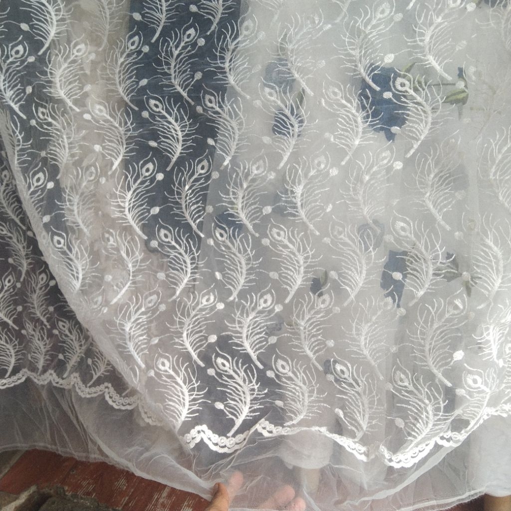 Kain organza bordir | Harga/0,5m | bahan organza bordir| bahan organza bordir | kain organza bordir.