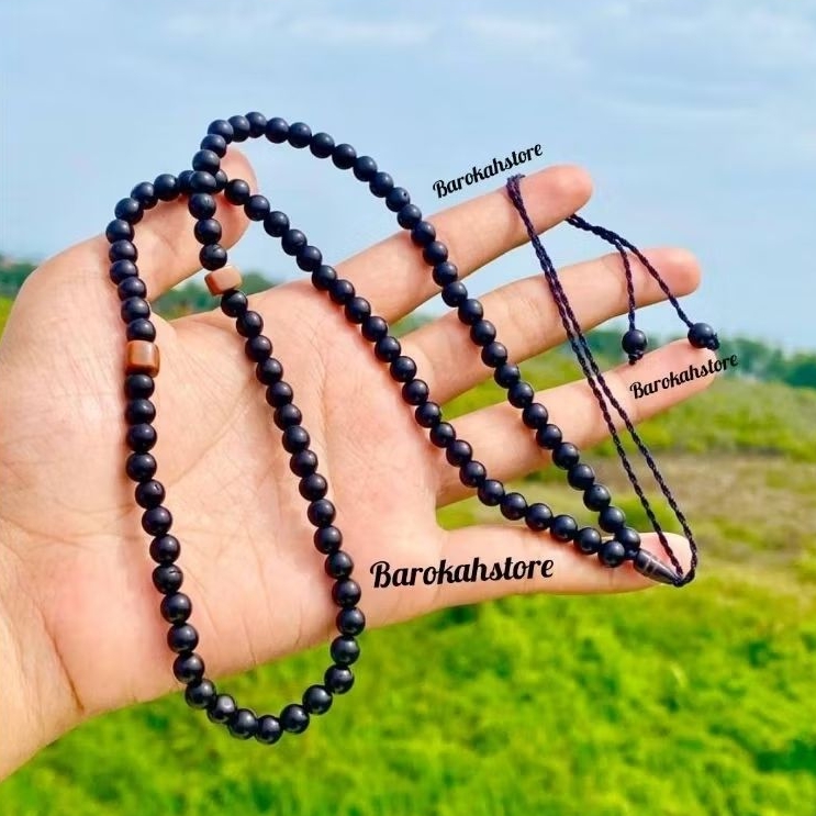 Kalung tasbih merica 99 hitam kaukah kokka asli